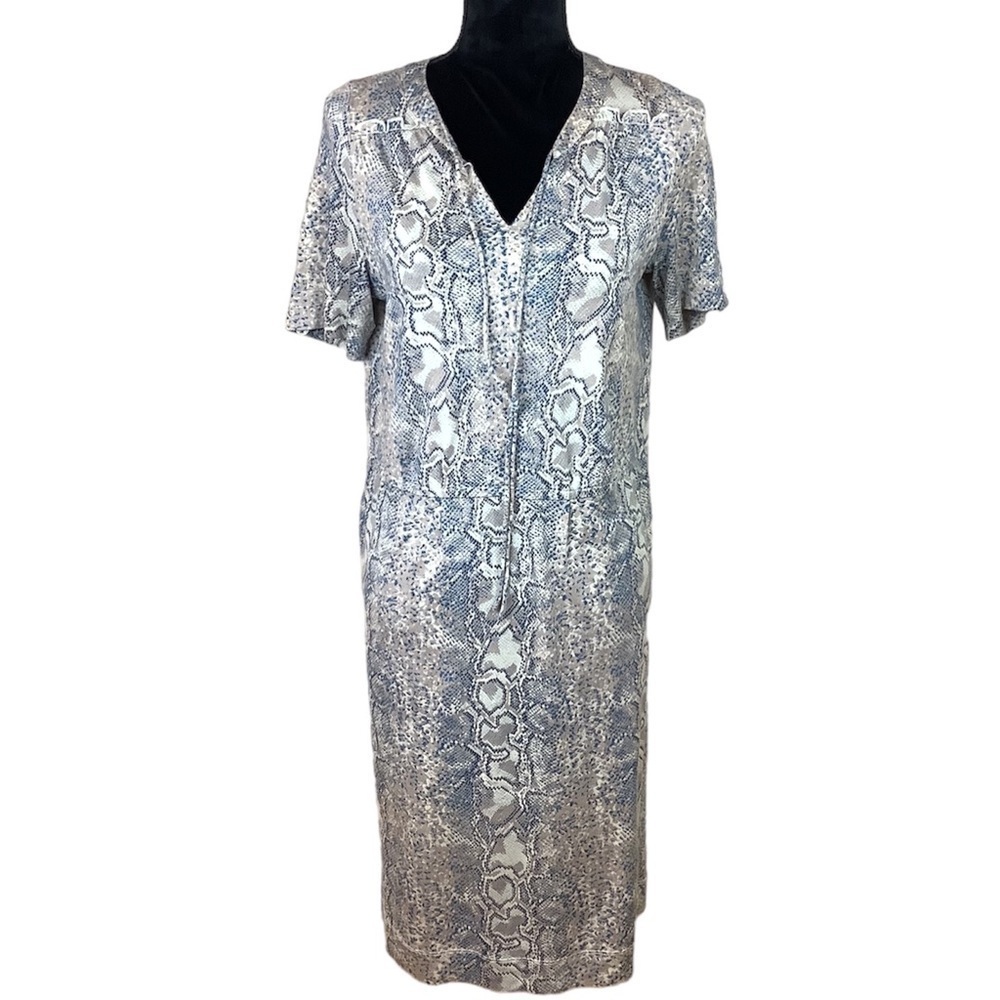 GERARD DAREL SILK BLEND SNAKE SKIN PRINT DRESS